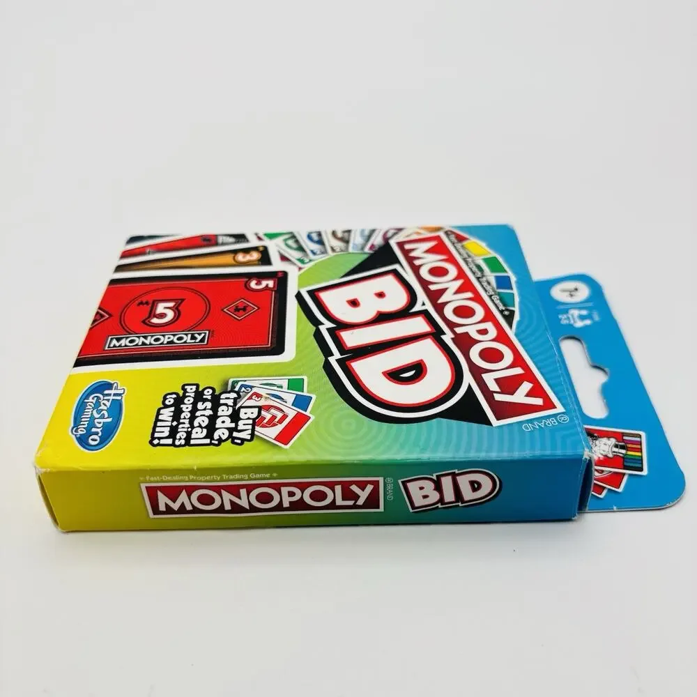 Monopoly Bid Card Game 2021 Hasbro COMPLETE Cards & Instructions
